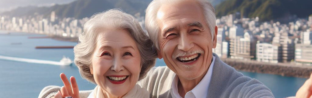 小田原で休養旅行をしているシニア夫婦